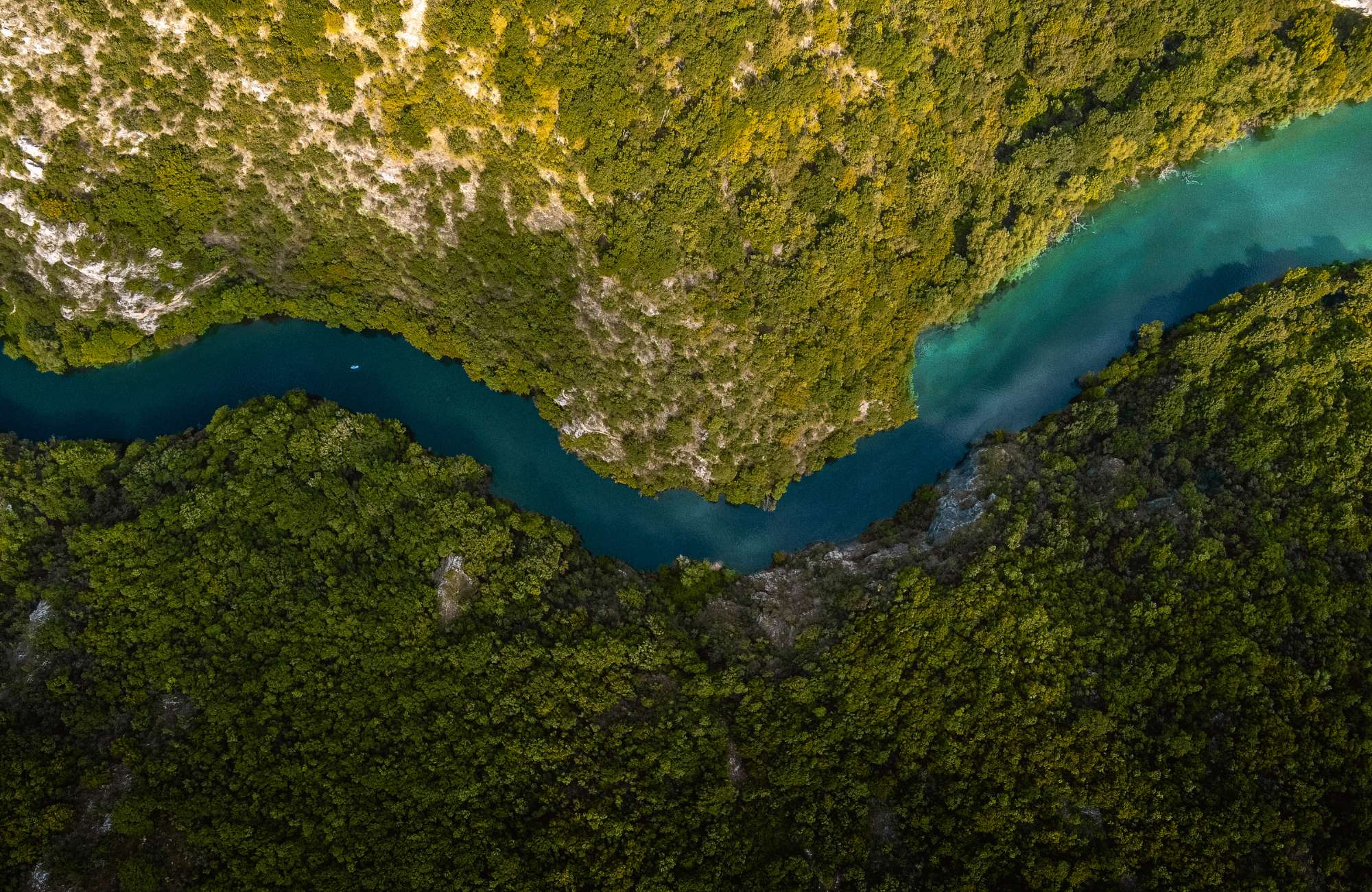 Birds eye view of a river