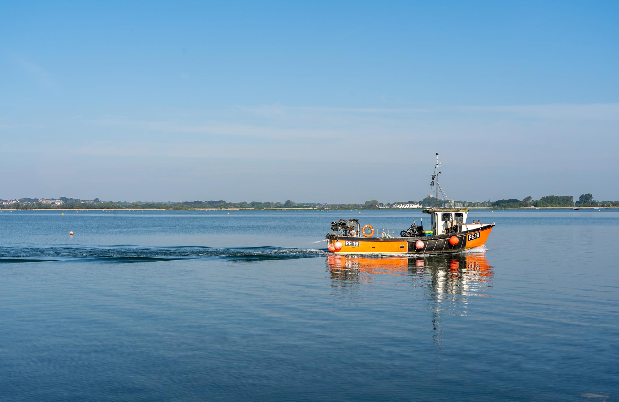 Fishing boat at sea