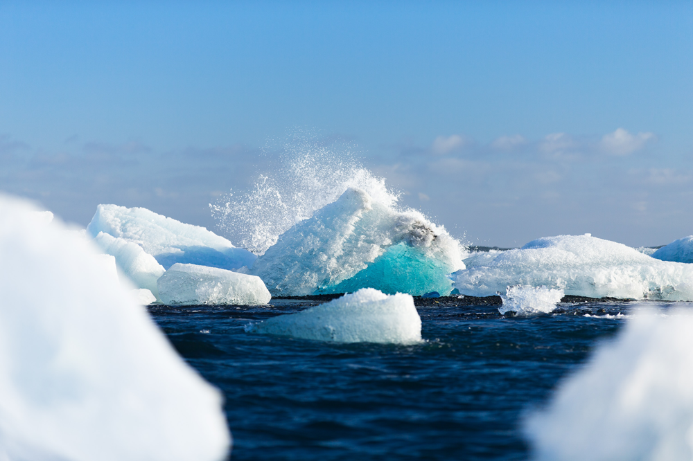 Ice in the ocean