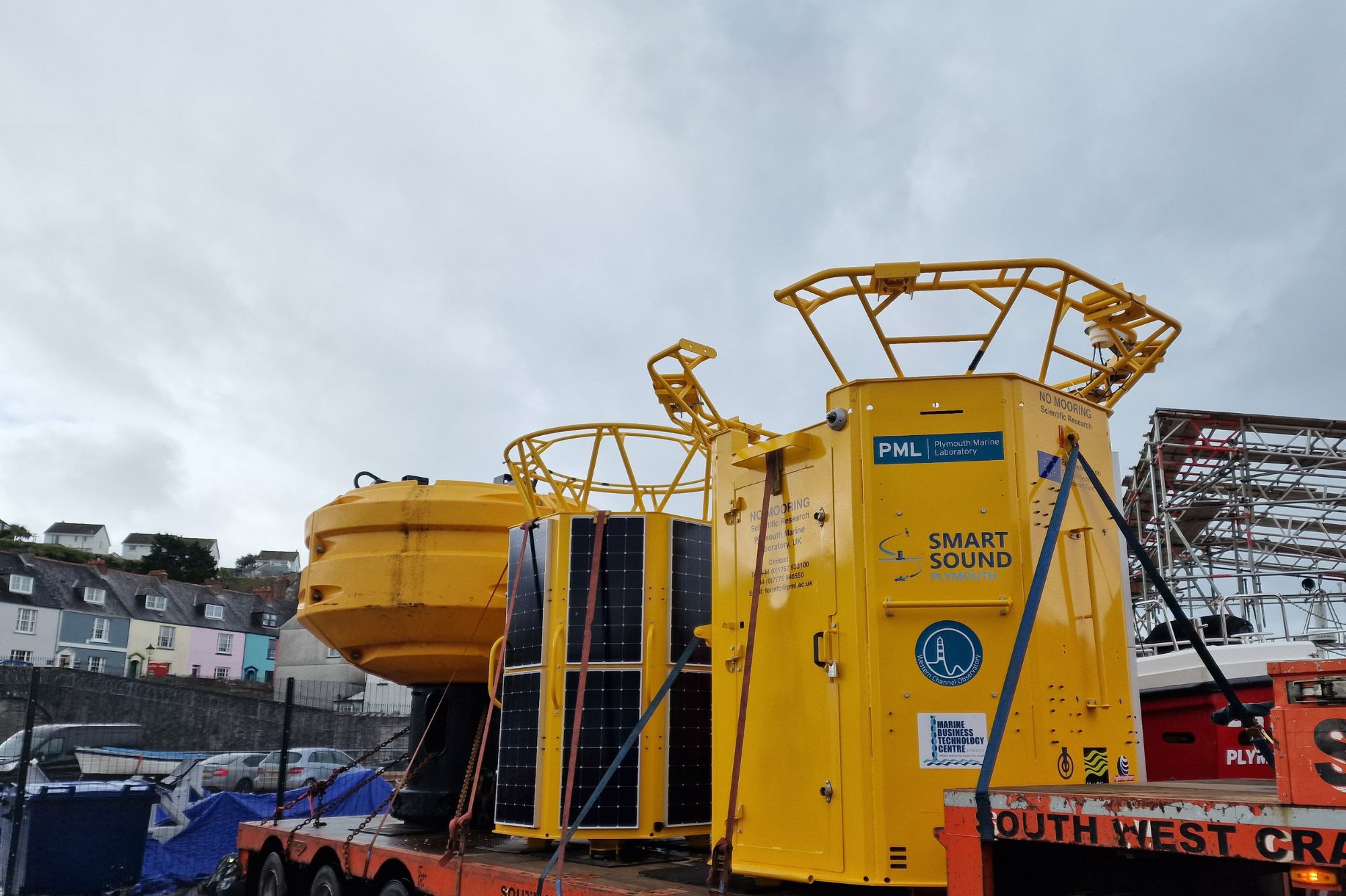 Above: Pictured at the front is our L4 autonomous buoy ‘tower’