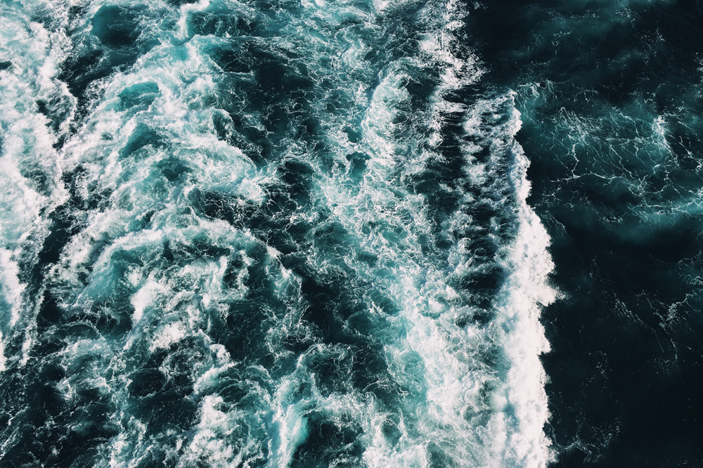 Ocean waves from above